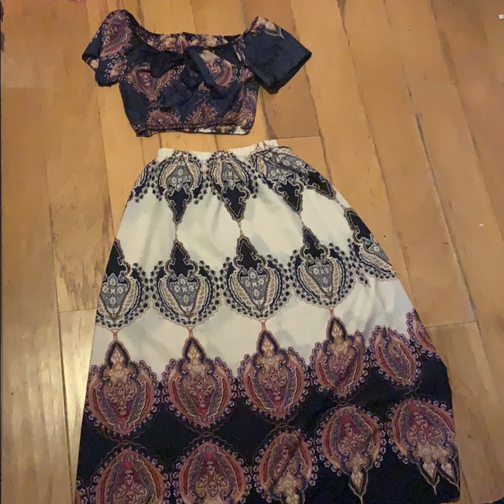 Two piece set ..top and skirt